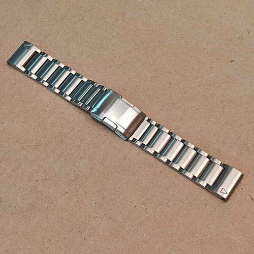 Браслет титановый QuickFit 22 мм для Garmin Fenix 7 6 5, Epix Gen 2 47mm, MARQ, Instinct, Forerunner (черный \ Carbon Gray)