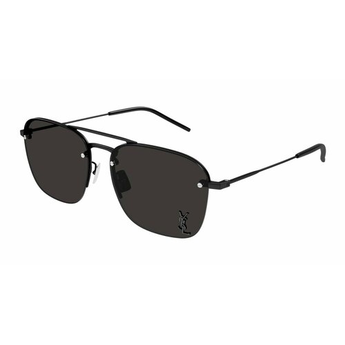 Солнцезащитные очки Saint Laurent SL309M 005, черный, серый солнцезащитные очки saint laurent sl309m 005 серый