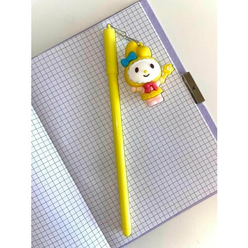Ручка с брелком аниме, друзья HELLO KITTY (Хелло Кити), Kuromi (Куроми), Cinnamaroll (Синамаролл), My Melody (Мелоди) ручка пиши стирай аниме с брелком