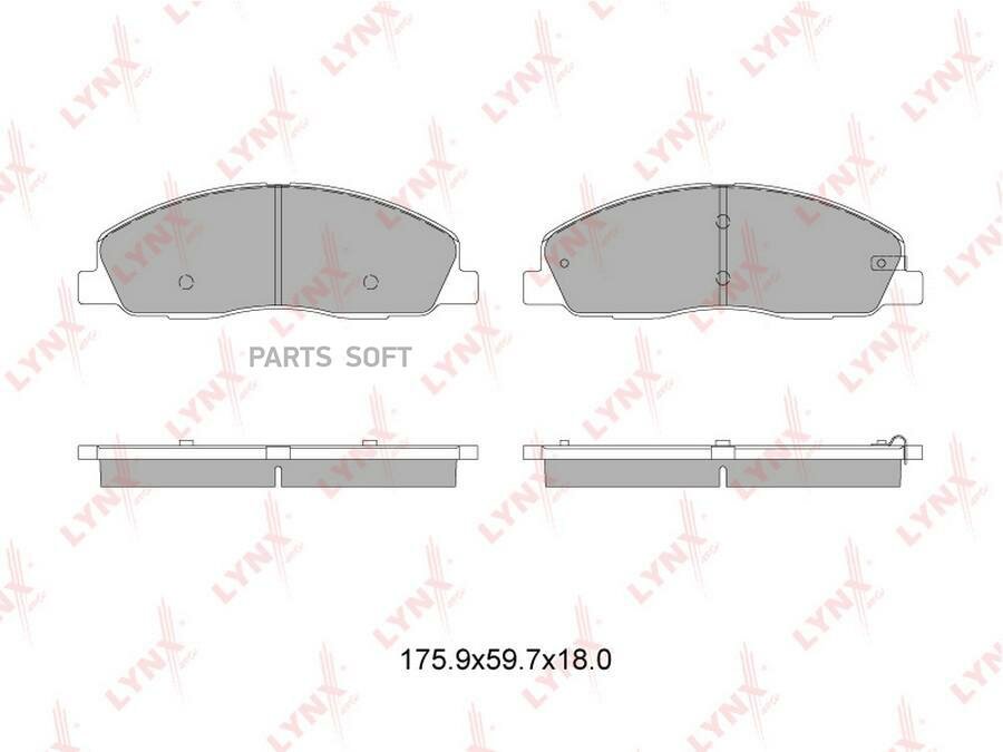LYNXAUTO Колодки торм. диск. перед.