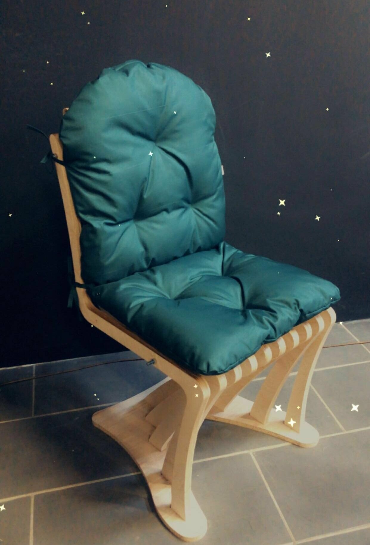 Подушка для садового кресла 95х46 , MotPro.brothers , зеленый - фотография № 1