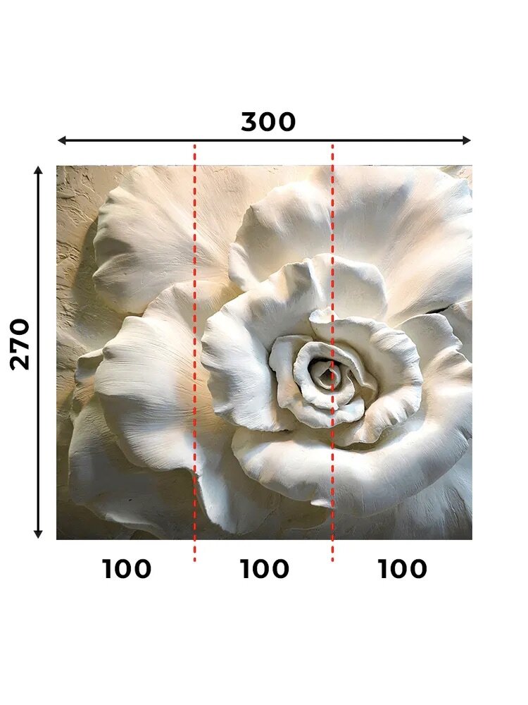 Фотообои Homepick VolumeBigRose/11627/ 3х2,7 м - фотография № 4