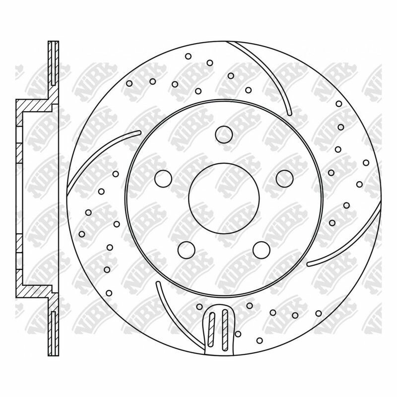 Диск тормозной задний перфорированный для а/м Mazda CX-30, CX-5