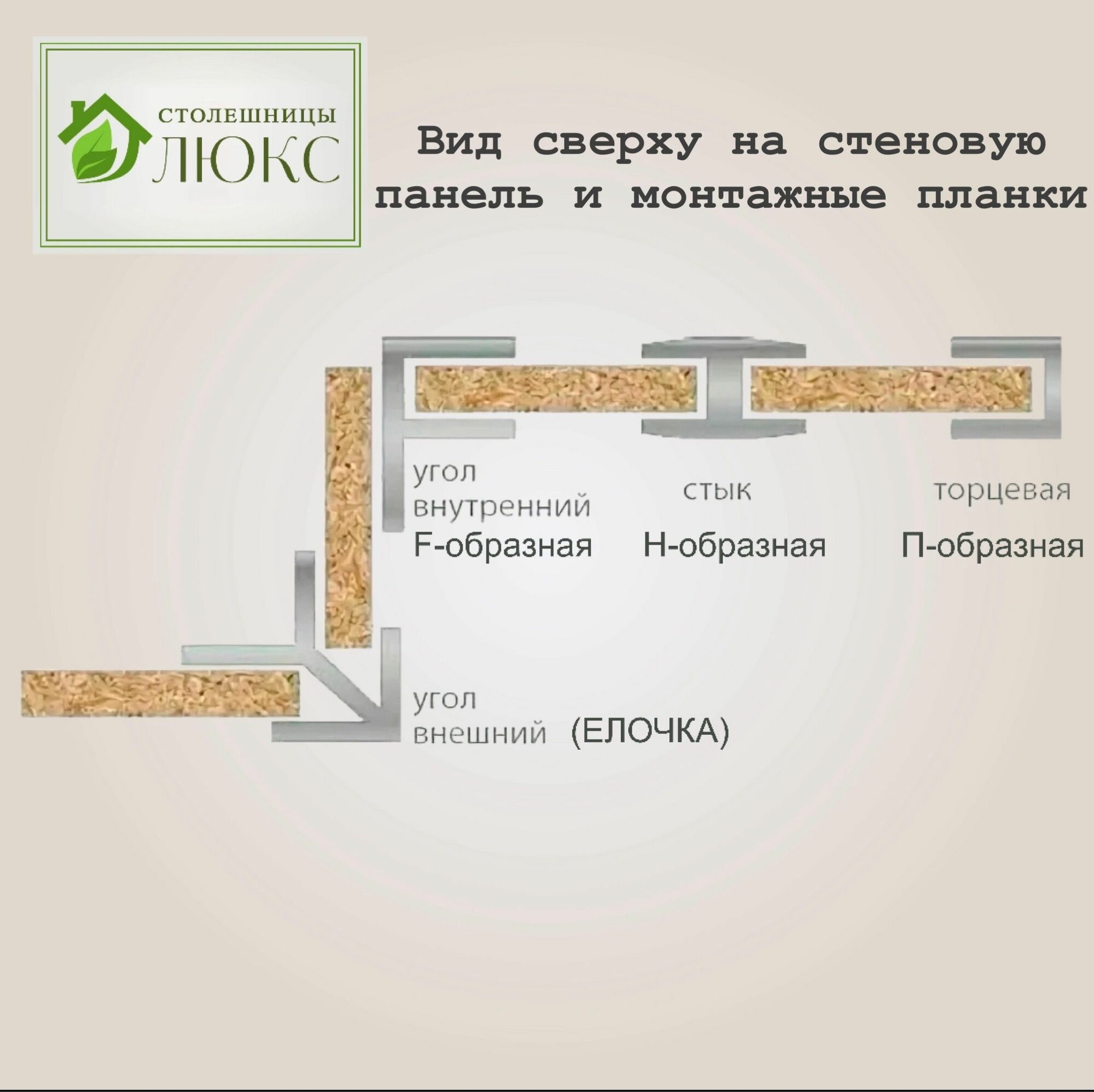Изображение Планка для стеновой панели МДФ Ёлочка угловая, хром матовый 6мм х 60см