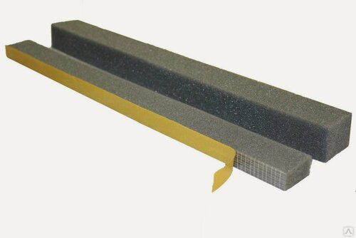 Изображение товара Уплотнитель кровельный самоклеящийся поролон 20х40мм 1м (50шт), универсальный уплотнитель для кровли и дымохода