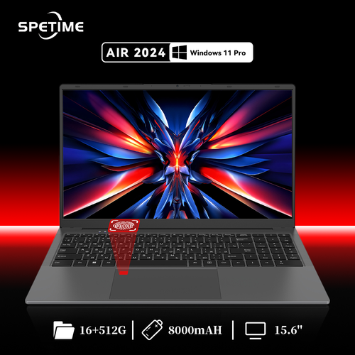 Ноутбук SPETIME AIR2024 156-дюймовый Intel N95 34 ГГц 1920x1080P Full HD 16 ГБ ОЗУ 512 ГБ SSD 27999₽