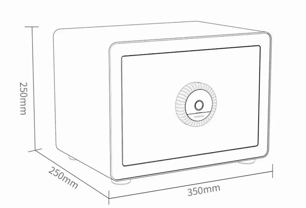 Умный механический сейф Xiaomi CRMCR BGX-X1-25Z Разблокировка отпечатком пальца в интерьере дома