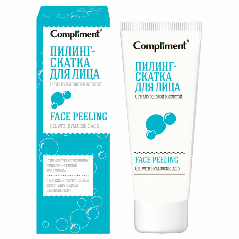 Пилинг-скатка Compliment, с гиалуроновой кислотой, для лица, 80 мл — фото 1