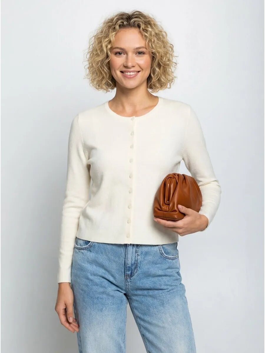 Кардиган DommoD, размер 44-46, молочный — фото 1