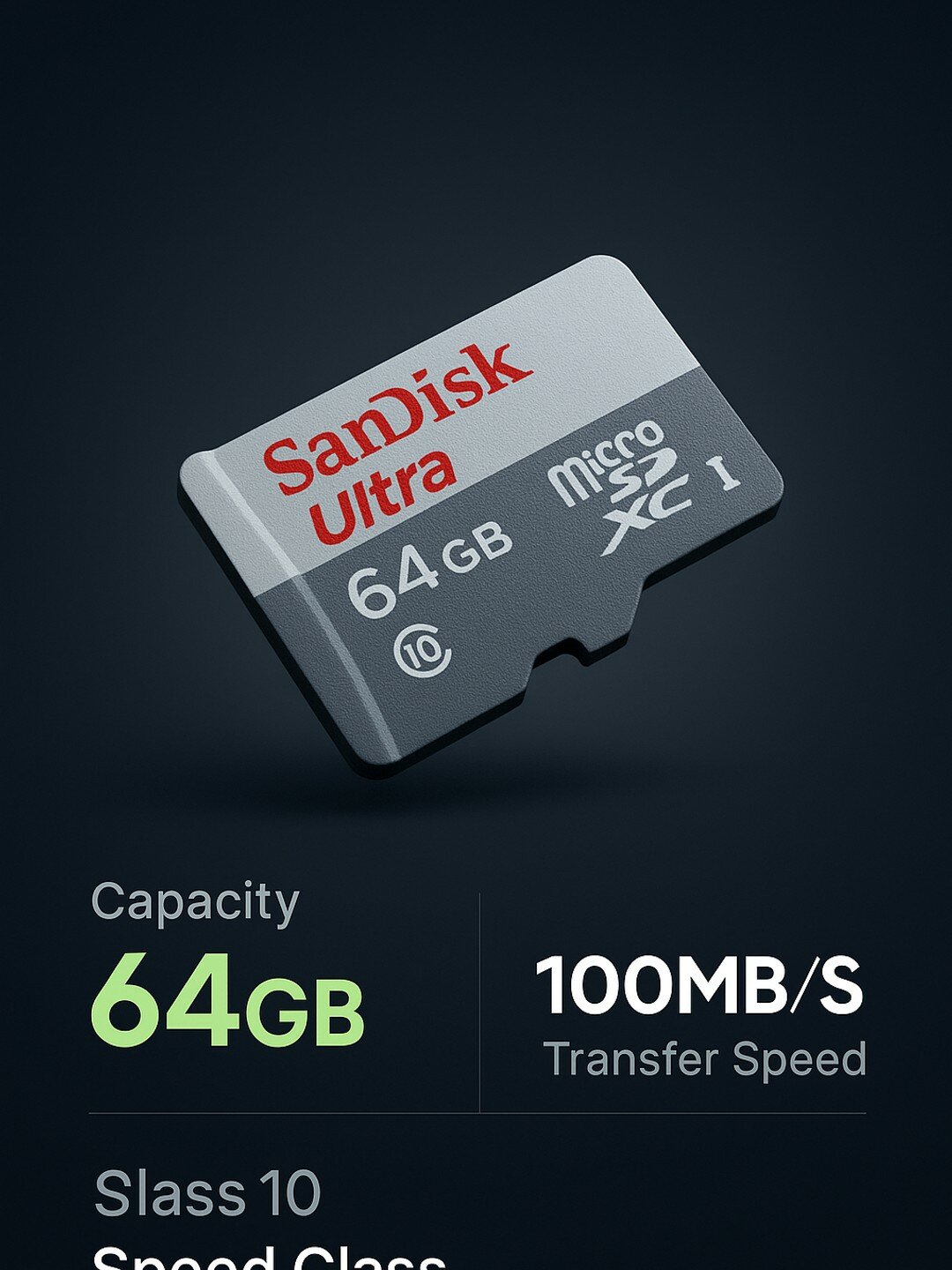 SanDisk Ultra microSD флешка 64GB для телефонов, видеорегистраторов и других устройств