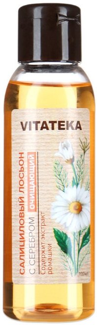 Лосьон Vitateka (Витатека) салициловый с серебром и экстрактом ромашки 100 мл ЗАО НПО Химсинтез - фото №3