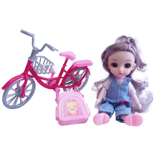 фото Игровой набор кукла с велосипедом и аксессуарами jia yu toys