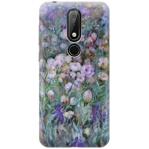 фото Re:pa накладка transparent для nokia 6.1 plus / x6 (2018) с принтом "сиреневое поле"