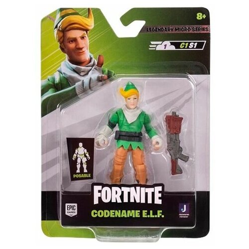 Fortnite - Микрофигурка героя Codename E.L.F. с аксессуарами (LS) фигурка jazwares fortnite legendary micro series codename e l f 6 5 см fnt0947