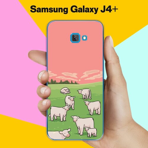 силиконовый чехол на samsung galaxy j4 самсунг джей 4 плюс с принтом злой оборотень Силиконовый чехол на Samsung Galaxy J4+ Овечки / для Самсунг Галакси Джей 4 Плюс 2018