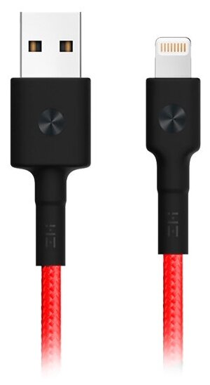 Кабель ZMI USB - Lightning MFI (AL833), 2 м, красный