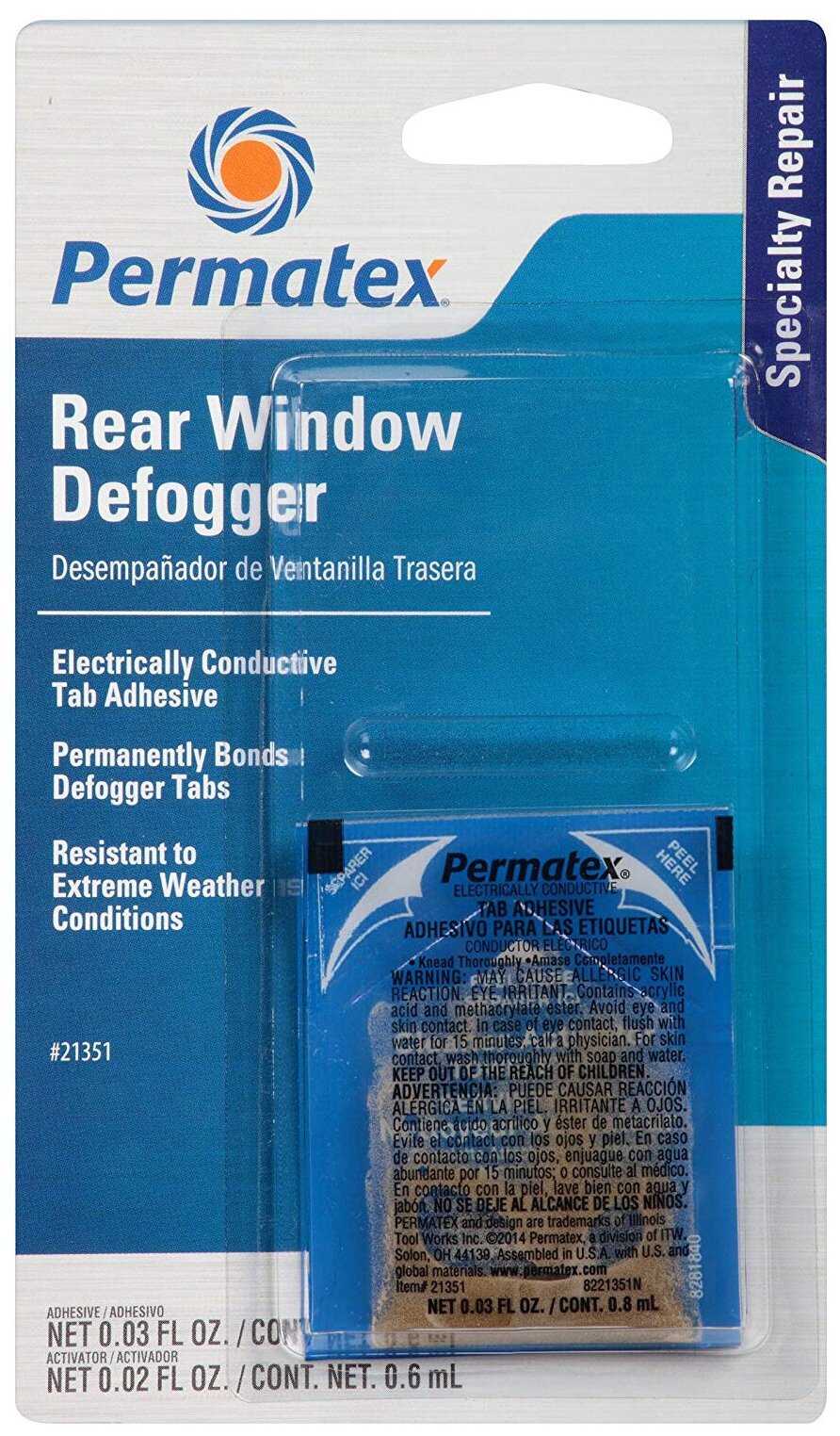 Клей для ремонта автомобиля набор для ремонта автомобиля PERMATEX Rear Window Defogger 21351