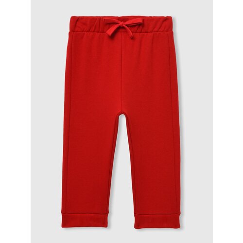 Брюки  UNITED COLORS OF BENETTON для девочек, карманы, манжеты, размер 90 (2Y), красный