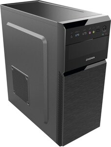 Фото Корпус ATX Digma DC-ATX101-U2, Midi-Tower, без БП, черный