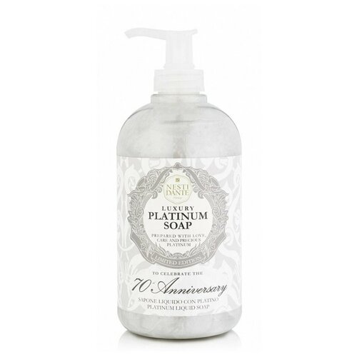 Nesti Dante Мыло жидкое 70th Anniversary Luxury Platinum, 500 мл, 520 г мыло туалетное nesti dante luxury black soap 250 г