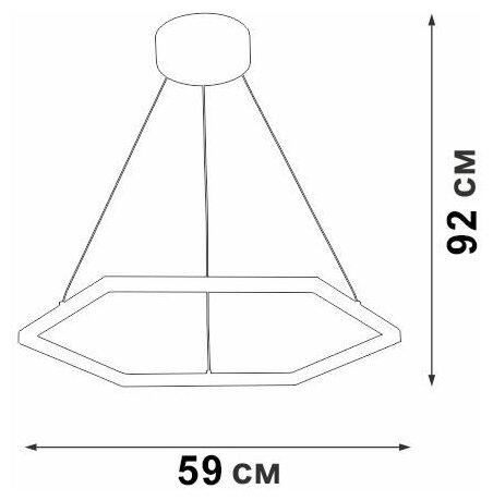 Люстра светодиодная Vitaluce V4605, 42 Вт, кол-во ламп: 1 шт., цвет: белый - фотография № 5