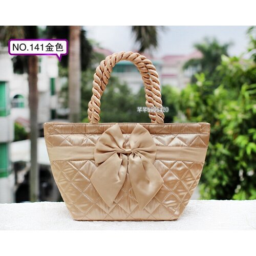 фото Сумка шоппер , фактура гладкая, золотой производство тайланд