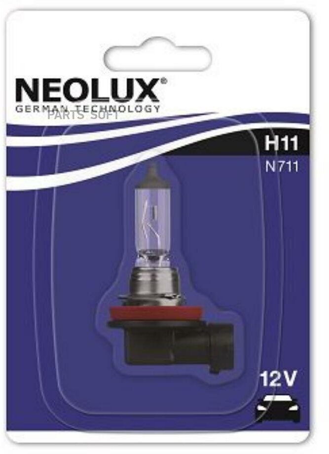 Лампа H11 (55W) PGJ192 STANDART блистер 12V NEOLUX N71101B | цена за 1 шт