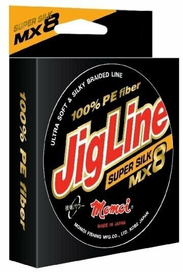 Плетеный шнур для рыбалки Momoi JigLine MX8 Super Silk 150м, 0,3мм, 26кг, хаки