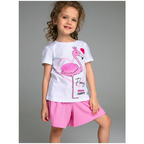 Пижама playToday, размер 98, розовый