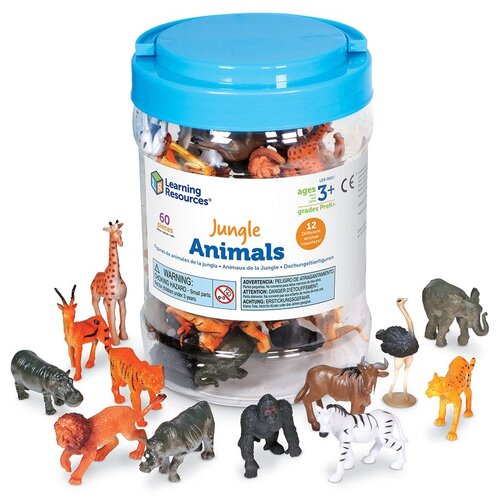 Фигурки Learning Resources Jungle Animal Counters LER0697, 60 шт.