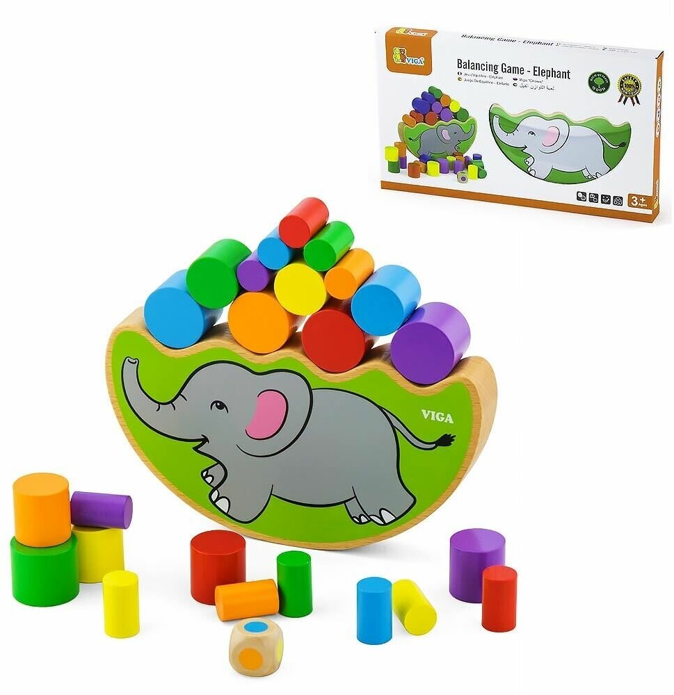 Развивающая игра Viga Toys Балансирующий слон (50390) - фото №8