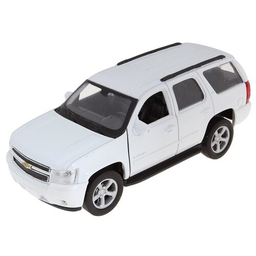 Машинка Welly Chevrolet Tahoe (43607) 1:38, белый welly 1 36 2008 chevrolet tahoe police truck alloy diecast car ornament collection souvenir toy nex new exploration of models