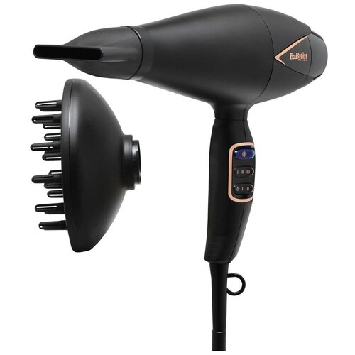 Фен BaByliss D665E, black фен philips 2300 вт 6 режимов ионизация thermoshield концентратор диффузор шнур 1 8 м