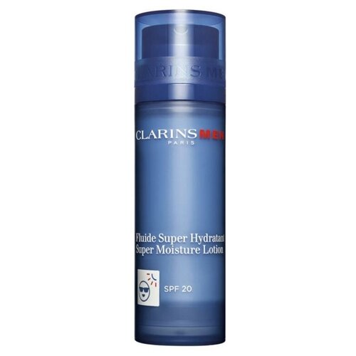 Clarins Флюид для лица MEN Fluide Super Hydratant SPF20, 50 мл флюид для лица с spf 50 the grey mens skincare daily face protect spf 50 50 мл