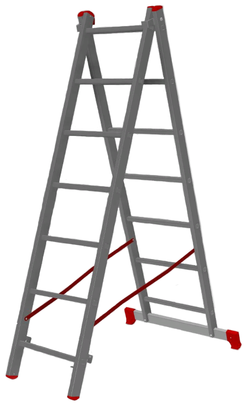 Лестница алюм. 2-х секц. 177/318см 2х7 ступ., 5,8кг PRO STARTUL (ST9947-07)