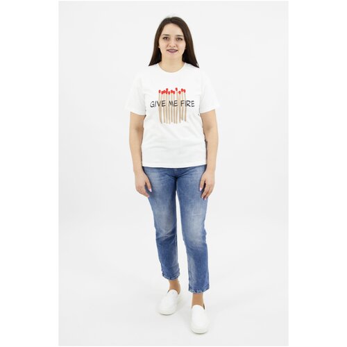 фото Y232027 футболка женская белый mira mia