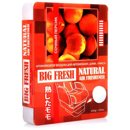 Big fresh Ароматизатор для автомобиля Сочный персик 200 мл 200 г фруктовый