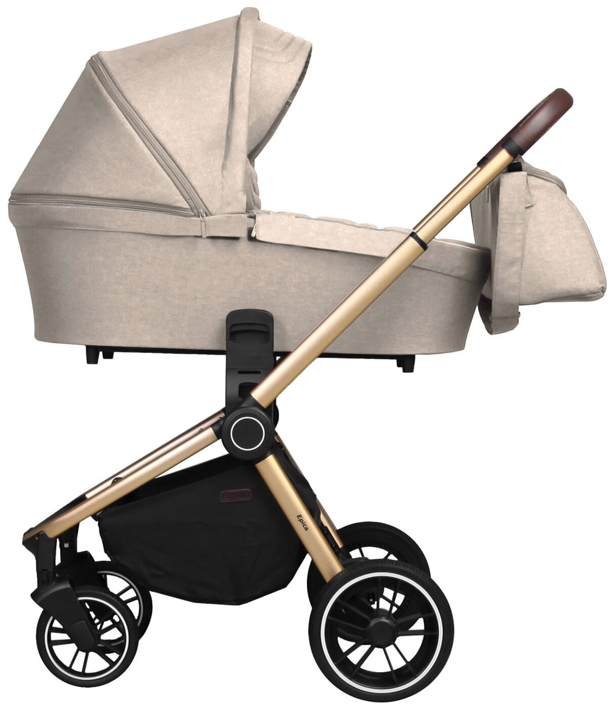 Коляска CARRELLO Epica 2 в 1, Almond beige 2024; цвет шасси: черный