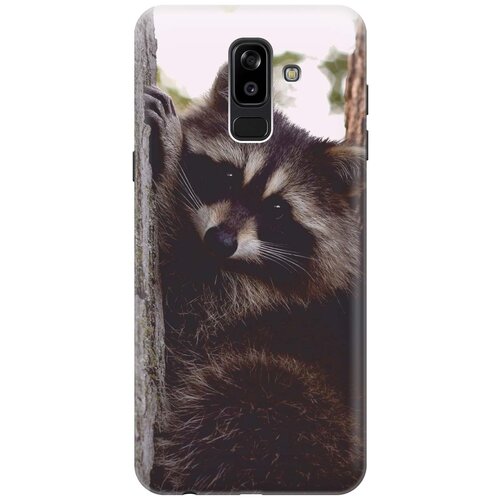 фото Gosso ультратонкий силиконовый чехол-накладка для samsung galaxy j8 (2018) с принтом "енотик"