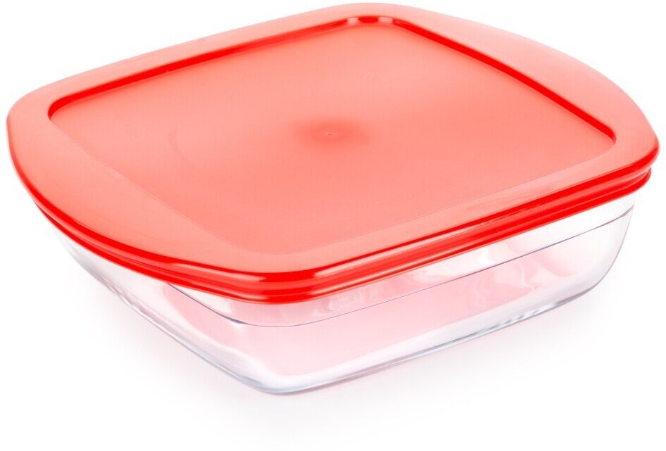 Блюдо для запекания и выпечки с крышкой O CUISINE 20x17x5.5см квадратное PYREX 211PC00/1046 - фото №4