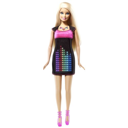 фото Кукла barbie в электронном платье, 29 см, y8178