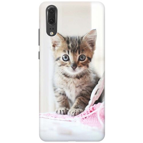фото Cиликоновый чехол на huawei p20 / хуавей п20 с принтом "милый котенок" gosso