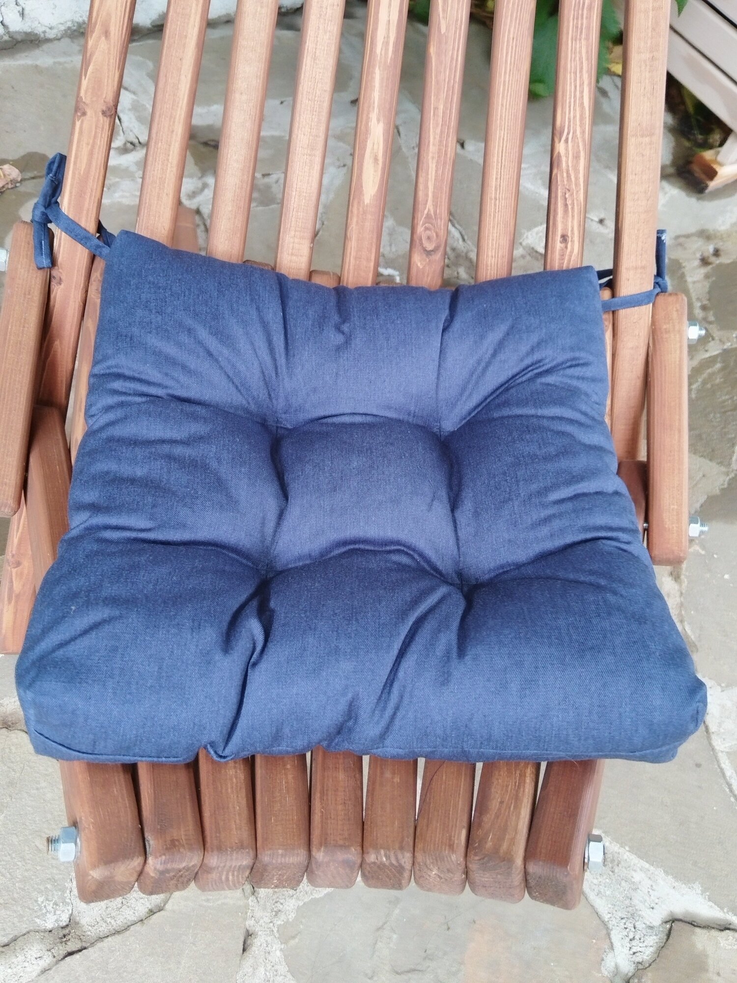 набор подушек (валик + квадрат) для кресла кентукки / шезлонга, 2 шт., цвет джинс - фотография № 3