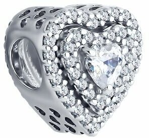 Подвеска Diamant online, серебро, 925 проба, фианит