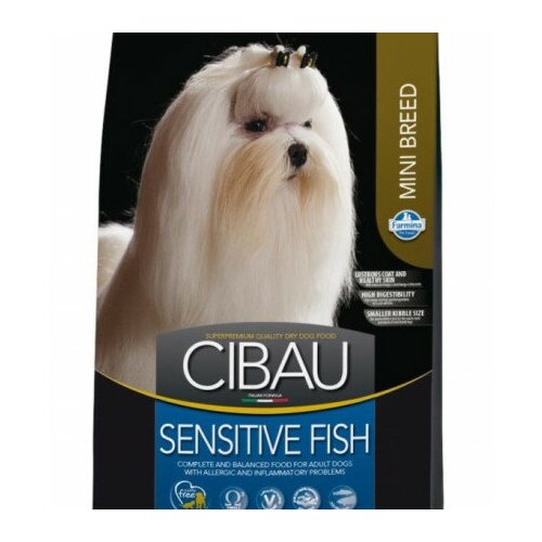 Farmina Cibau Sensitive Fish Mini сухой корм для взрослых собак мелких пород с чувствительным пищеварением с рыбой - 2,5 кг