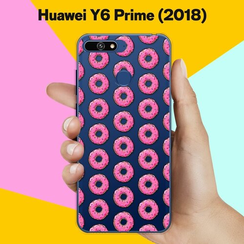 Силиконовый чехол Пончики на Huawei Y6 Prime (2018) силиконовый чехол кактусы на huawei y6 prime 2018