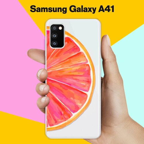 Силиконовый чехол Грейпфрут на Samsung Galaxy A41 силиконовый чехол на samsung galaxy a41 самсунг а41 с 3d принтом avo karate прозрачный