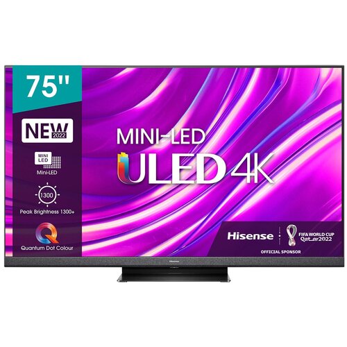 Телевизор Hisense 75U8HQ, QLED, 4K Ultra HD, черный