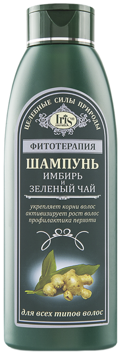 IRIS cosmetic шампунь Фитотерапия Имбирь и зеленый чай для всех типов волос, 500 мл