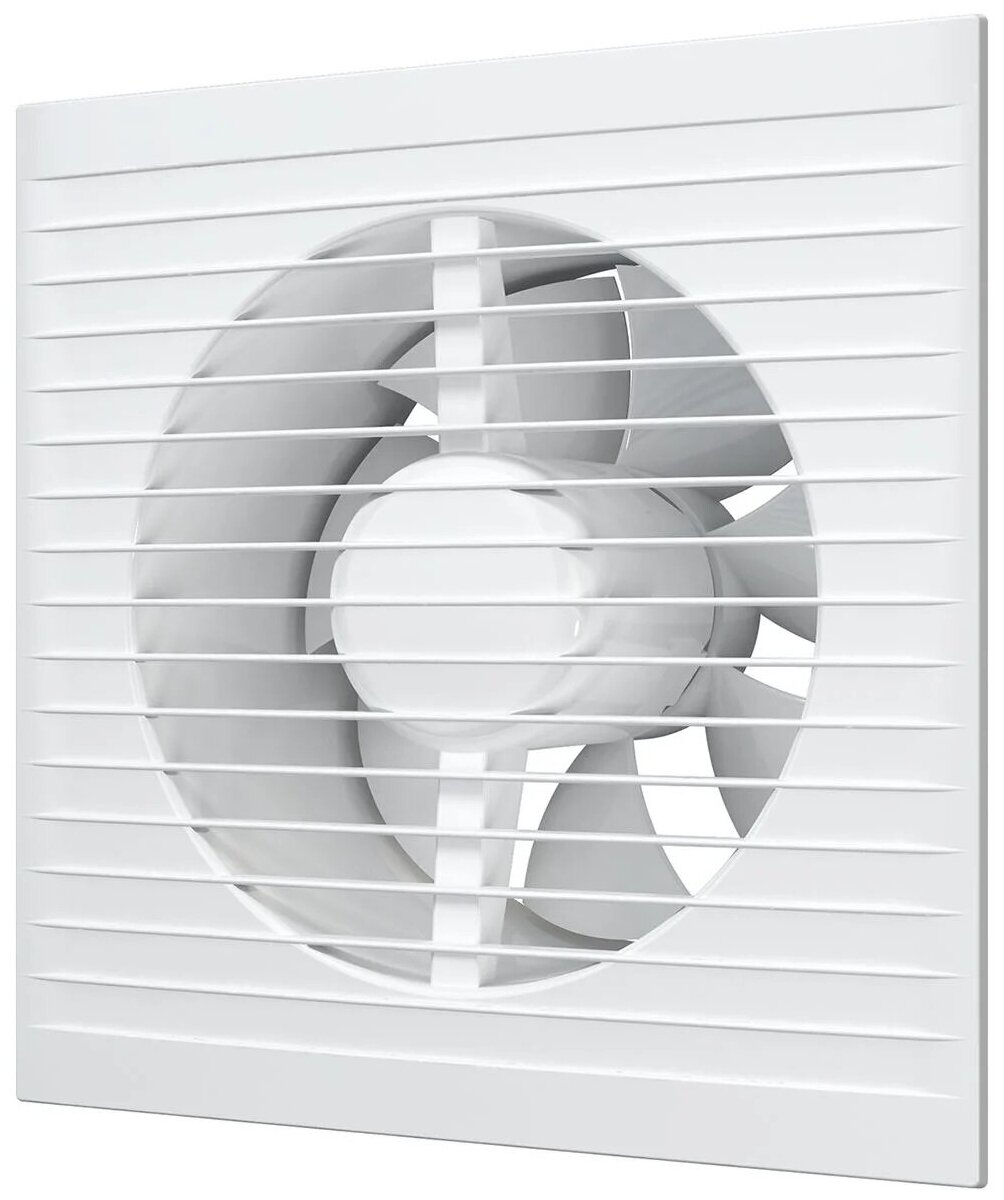 Вентилятор вытяжной осевой AURAMAX A 4, тонкая лицевая панель, D 100 мм, белый - фотография № 8